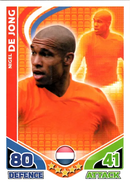 Nigel de Jong card #122 - Topps Match Attax England 2010