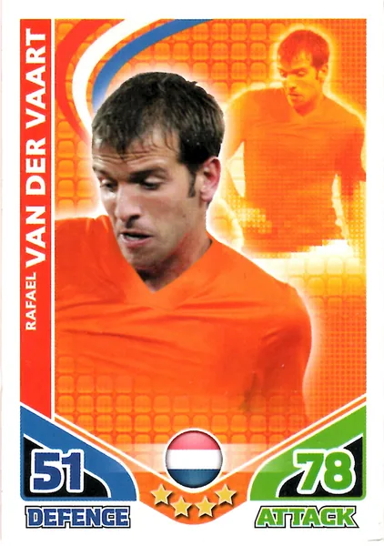 Rafael van der Vaart card #123 - Topps Match Attax England 2010