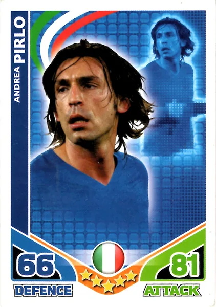 Andrea Pirlo card #136 - Topps Match Attax England 2010