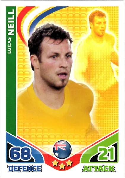 Lucas Neill card #16 - Topps Match Attax England 2010