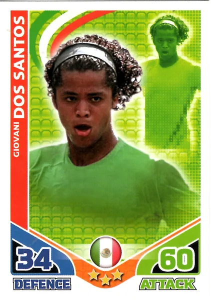 Giovani Dos Santos card #169 - Topps Match Attax England 2010