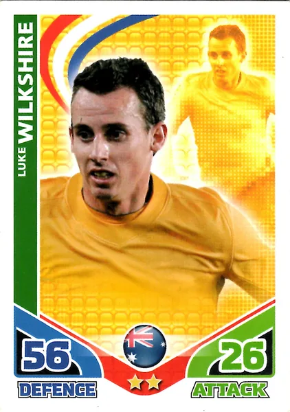 Luke Wilkshire card #17 - Topps Match Attax England 2010