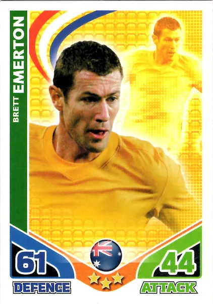 Brett Emerton card #18 - Topps Match Attax England 2010