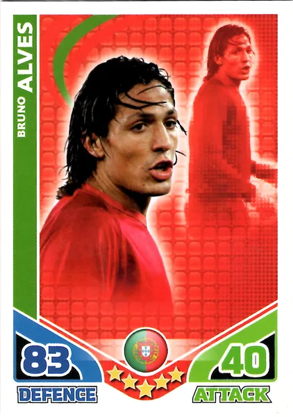 Bruno Alves card #184 - Topps Match Attax England 2010