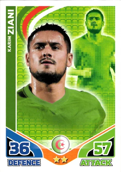 Karim Ziani card #2 - Topps Match Attax England 2010