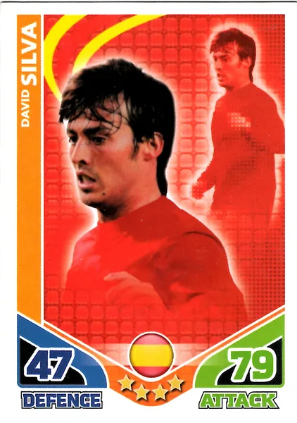 David Silva card #226 - Topps Match Attax England 2010