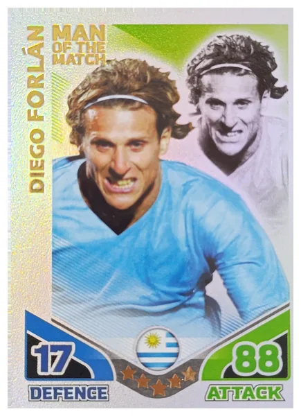 Diego Forlan card #276 - Topps Match Attax England 2010
