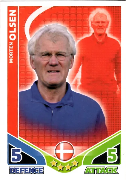 Morten Olsen card #285 - Topps Match Attax England 2010