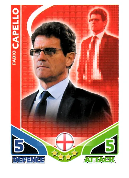 Fabio Capello card #286 - Topps Match Attax England 2010