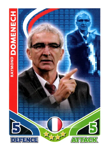 Raymond Domenech card #287 - Topps Match Attax England 2010