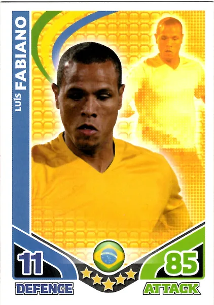 Luis Fabiano card #33 - Topps Match Attax England 2010