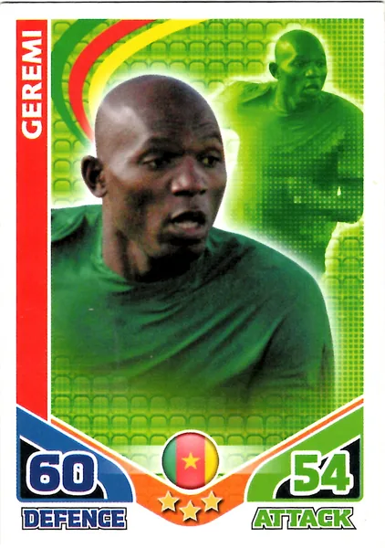 Geremi card #38 - Topps Match Attax England 2010