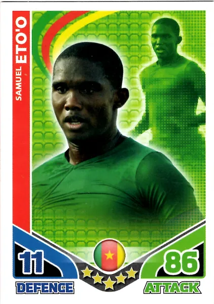 Samuel Eto'o card #41 - Topps Match Attax England 2010