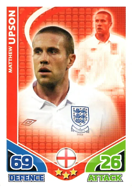 Matthew Upson card #61 - Topps Match Attax England 2010