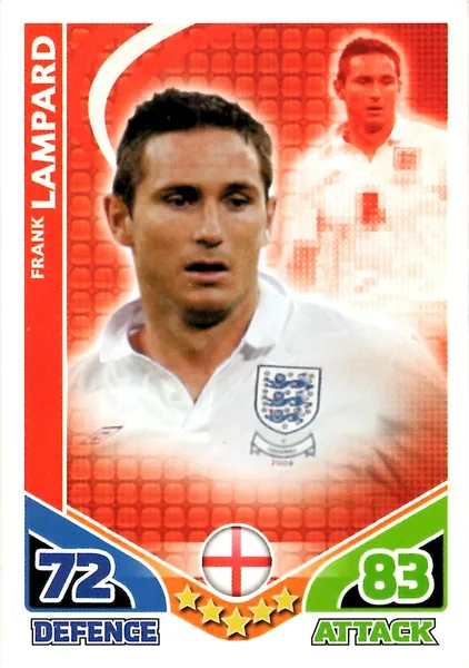 Frank Lampard card #67 - Topps Match Attax England 2010