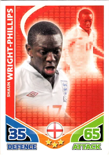 Shaun Wright-Phillips card #72 - Topps Match Attax England 2010