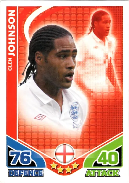 Jermain Defoe card #77 - Topps Match Attax England 2010