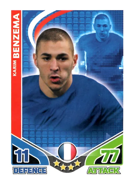 Karim Benzema card #89 - Topps Match Attax England 2010