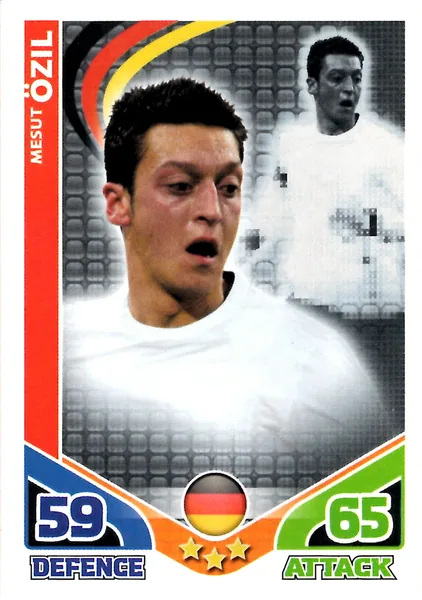 Mesut Ozil card #98 - Topps Match Attax England 2010