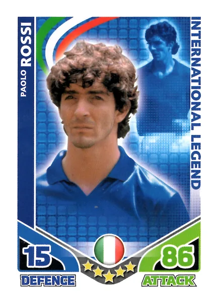 Paolo Rossi card #ILROSSI - Topps Match Attax England 2010