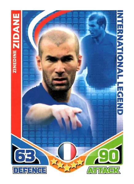 Zinedine Zidane card #ILZIDANE - Topps Match Attax England 2010