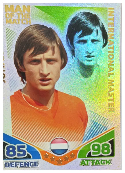 Johan Cruyff card #IMCRUYFF - Topps Match Attax England 2010