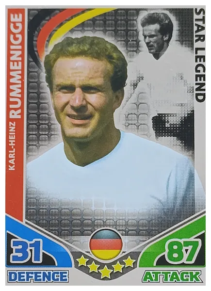Karl-Heinz Rummenigge card #SL4 - Topps Match Attax England 2010