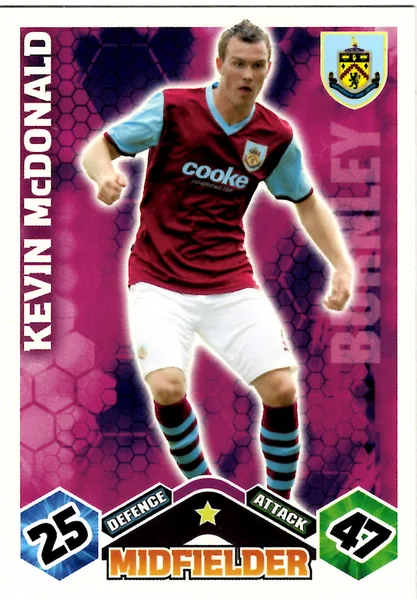 Kevin McDonald card #101 - Topps Match Attax English Premier League 2009/10