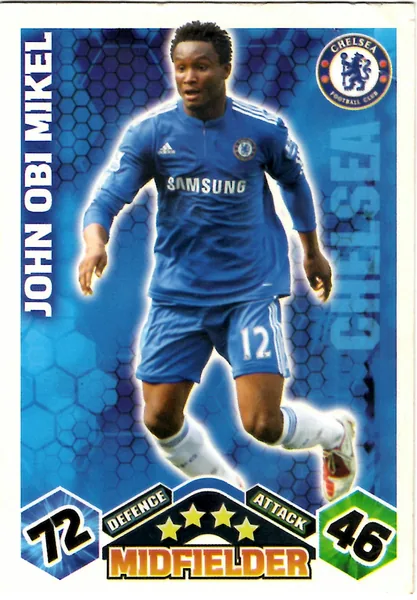 John Obi Mikel card #119 - Topps Match Attax English Premier League 2009/10