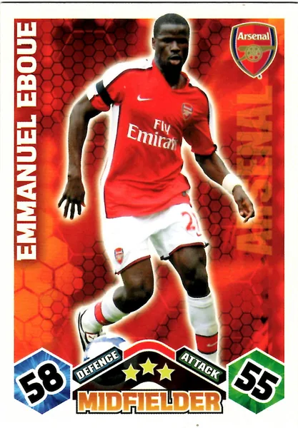 Emmanuel Eboue card #13 - Topps Match Attax English Premier League 2009/10