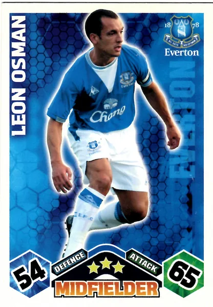 Leon Osman card #134 - Topps Match Attax English Premier League 2009/10