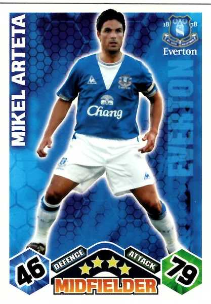 Mikel Arteta card #136 - Topps Match Attax English Premier League 2009/10