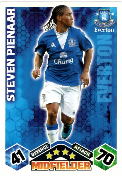 Steven Pienaar card #137 - Topps Match Attax English Premier League 2009/10