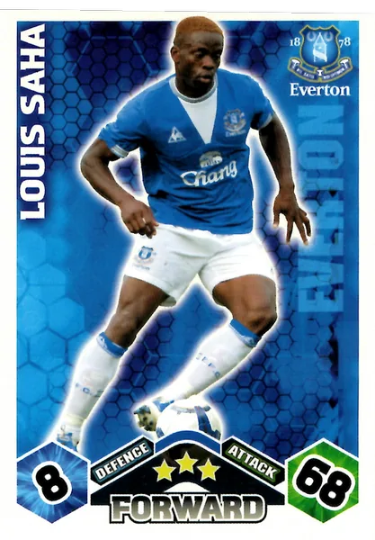 Louis Saha card #141 - Topps Match Attax English Premier League 2009/10