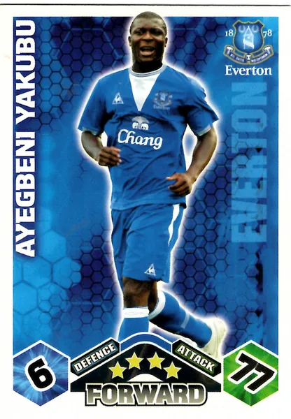 Ayegbeni Yakubu card #142 - Topps Match Attax English Premier League 2009/10