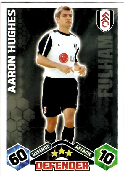 Aaron Hughes card #145 - Topps Match Attax English Premier League 2009/10