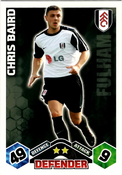 Chris Baird card #146 - Topps Match Attax English Premier League 2009/10