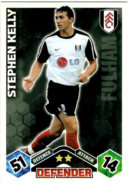Stephen Kelly card #147 - Topps Match Attax English Premier League 2009/10