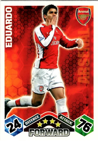 Eduardo card #15 - Topps Match Attax English Premier League 2009/10