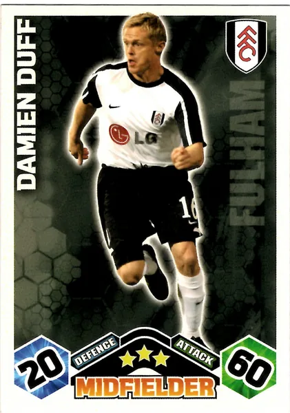 Damien Duff card #154 - Topps Match Attax English Premier League 2009/10