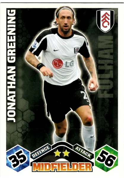 Jonathan Greening card #155 - Topps Match Attax English Premier League 2009/10