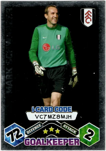 Mark Schwarzer card #161 - Topps Match Attax English Premier League 2009/10