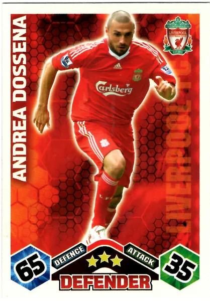 Andrea Dossena card #182 - Topps Match Attax English Premier League 2009/10