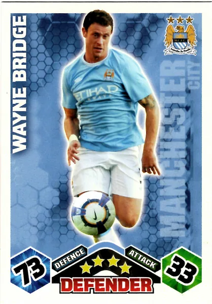 Wayne Bridge card #204 - Topps Match Attax English Premier League 2009/10
