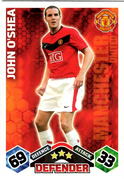 John O'Shea card #219 - Topps Match Attax English Premier League 2009/10