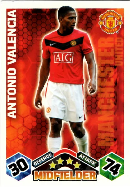 Antonio Valencia card #226 - Topps Match Attax English Premier League 2009/10
