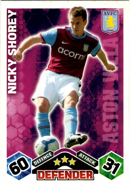 Nicky Shorey card #23 - Topps Match Attax English Premier League 2009/10