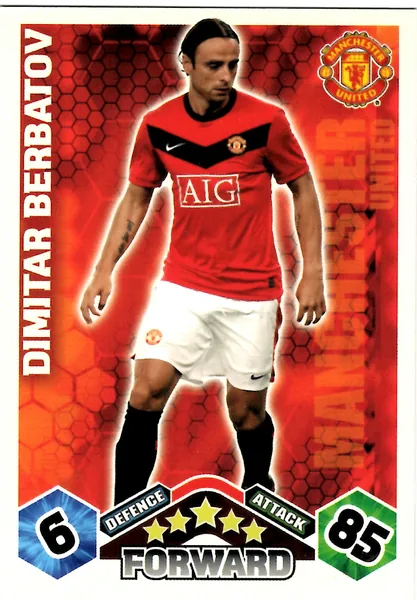 Dimitar Berbatov card #232 - Topps Match Attax English Premier League 2009/10