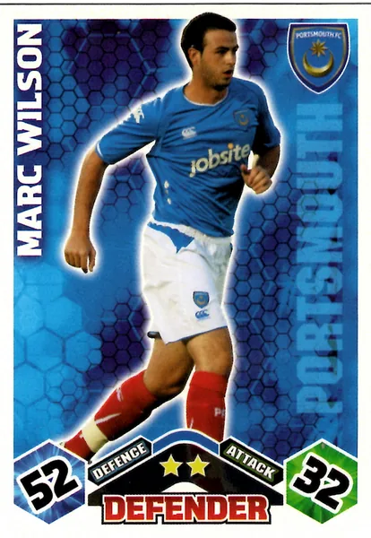 Marc Wilson card #238 - Topps Match Attax English Premier League 2009/10