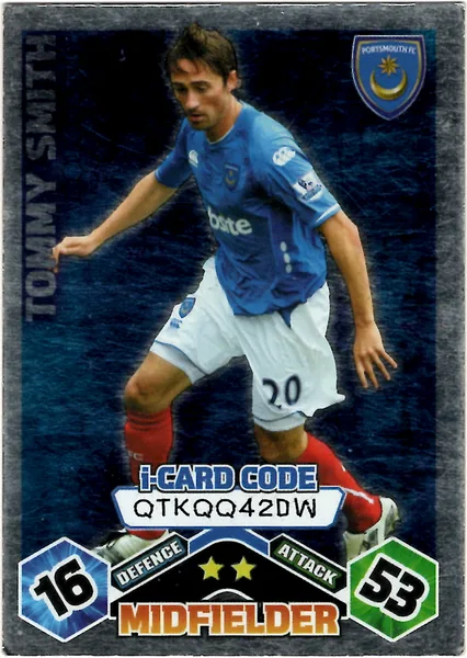 Tommy Smith card #251 - Topps Match Attax English Premier League 2009/10